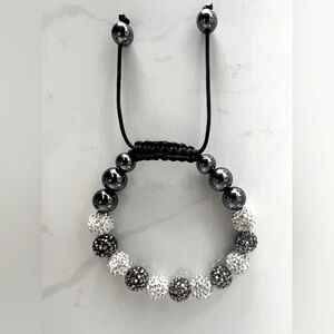 Stunning 🤩 Hematite and Crystal Beaded Bracelet